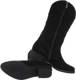 Cowboylaarzen - Basic laarzen - zwart - suedine