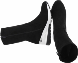 Wedges - in 2 kleuren - hoge Sneaker - soklaars - stretchlaars