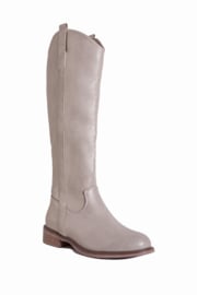 ZoeZo Design - lange laarzen - cowboylaarzen - imitatieleer - goud - hakhoogte 2 cm - rits