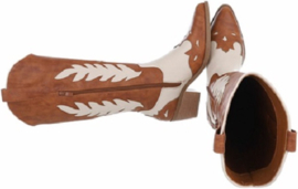 Cowboylaarzen - bruin - beige - 2 colore - PU leder