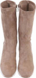 Wedges - in 2 kleuren - hoge Sneaker - soklaars - stretchlaars