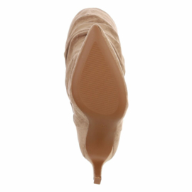 kitten heels - afzaklaarzen - beige - suedine - in 3 kleuren verkrijgbaar