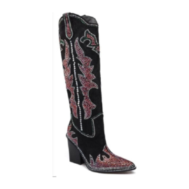 Cowboylaarzen - glitterlaarzen - zwart