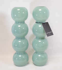 Country Field - 2 stuks vazen - glas - H 30 x Ø 8,5 cm - in 2 kleuren