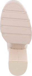 Stretch laarzen - soklaarzen - lange laarzen - ecru - beige - textiel