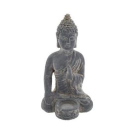ZoeZo Design - waxinelichtjeshouder - Boeddha - beton - H28 x Br16 x L14 cm