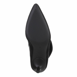 kitten heels - afzaklaarzen - enkellaarzen - suedine - zwart