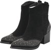 Cowboylaarzen - zwart - suedine - bling - enkellaars