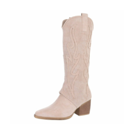 Cowboylaarzen - beige - suedine - kaplaarzen - zomerlaarzen