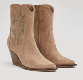 Cowboylaarzen - suedine - Khaki - bling