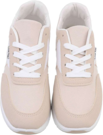 Sneakers in 2 kleuren - lage sneaker - zomersneakers - beige en roze