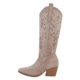 Cowboylaarzen - suedine - Beige