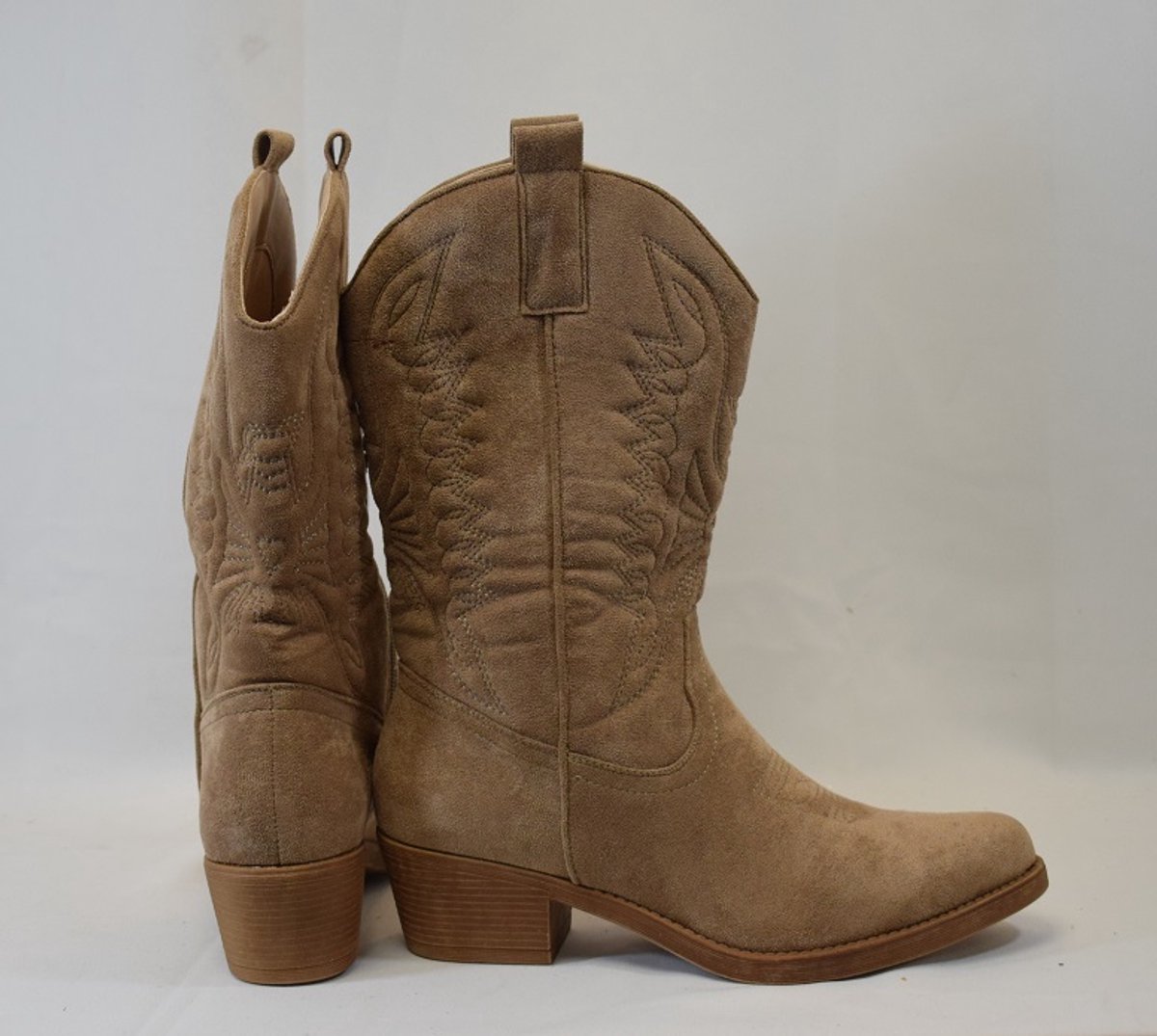 Cowboylaarzen - taupe - suedine - kuitlaarzen