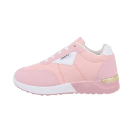 Sneakers in 2 kleuren - lage sneaker - zomersneakers - beige en roze