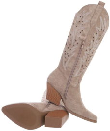 Cowboylaarzen - suedine - Beige