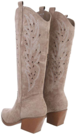Cowboylaarzen - suedine - Beige