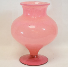 ZoeZo Design - roze glas vaas op voet