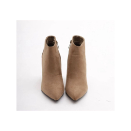 ZoeZo Design - enkellaarzen - sleehak - taupe - hakhoogte 9 cm - suedine