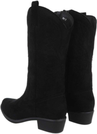 Cowboylaarzen - Basic laarzen - zwart - suedine