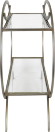 Want & Needs - bijzettafel - wandtafel - H80 x Br 90 x L30 - zilver - glas
