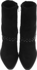 Kaplaarzen - korte laarzen - enkellaarzen - zwart - met studs in zwart - cowboylaarzen