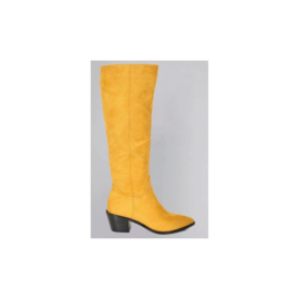 Lindy Bob - laarzen - model Sam - cowboylaarzen - oker - geel - hakhoogte 5,5 cm - suedine