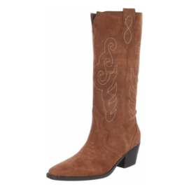 Cowboylaarzen - bruin - suede - echt leder !