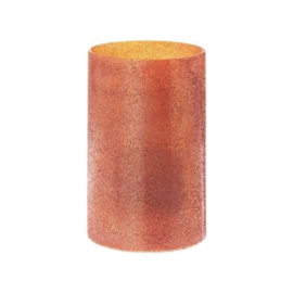Riverdale kaarshouder /waxinelichtjeshouder - Phoebe - terra - oranje - H20 x Ø12.5 cm