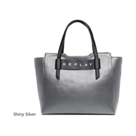 Replay - tas - shopper - zilver - 34 x 29 x 13 cm