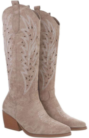 Cowboylaarzen - suedine - Beige