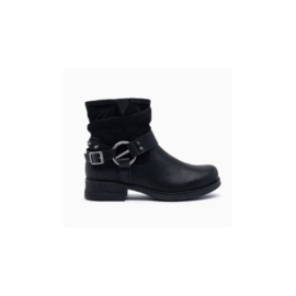 ZoeZo Design - korte laarzen - cowboylaarzen - enkellaarzen - bikerboots - nieuwe collectie - zwart - hakhoogte 3 cm - met rits