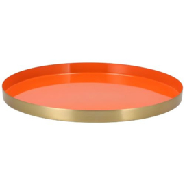 DK Design - dienblad - oranje - goud - Ø 33 cm