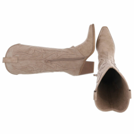 Cowboylaarzen - Khaki - licht bruin - suedine - kaplaarzen - zomerlaarzen