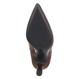 Kittenheels - kleine naaldhak - dameslaarzen - bruin - suedine