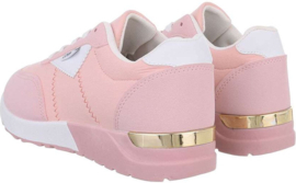 Sneakers in 2 kleuren - lage sneaker - zomersneakers - beige en roze
