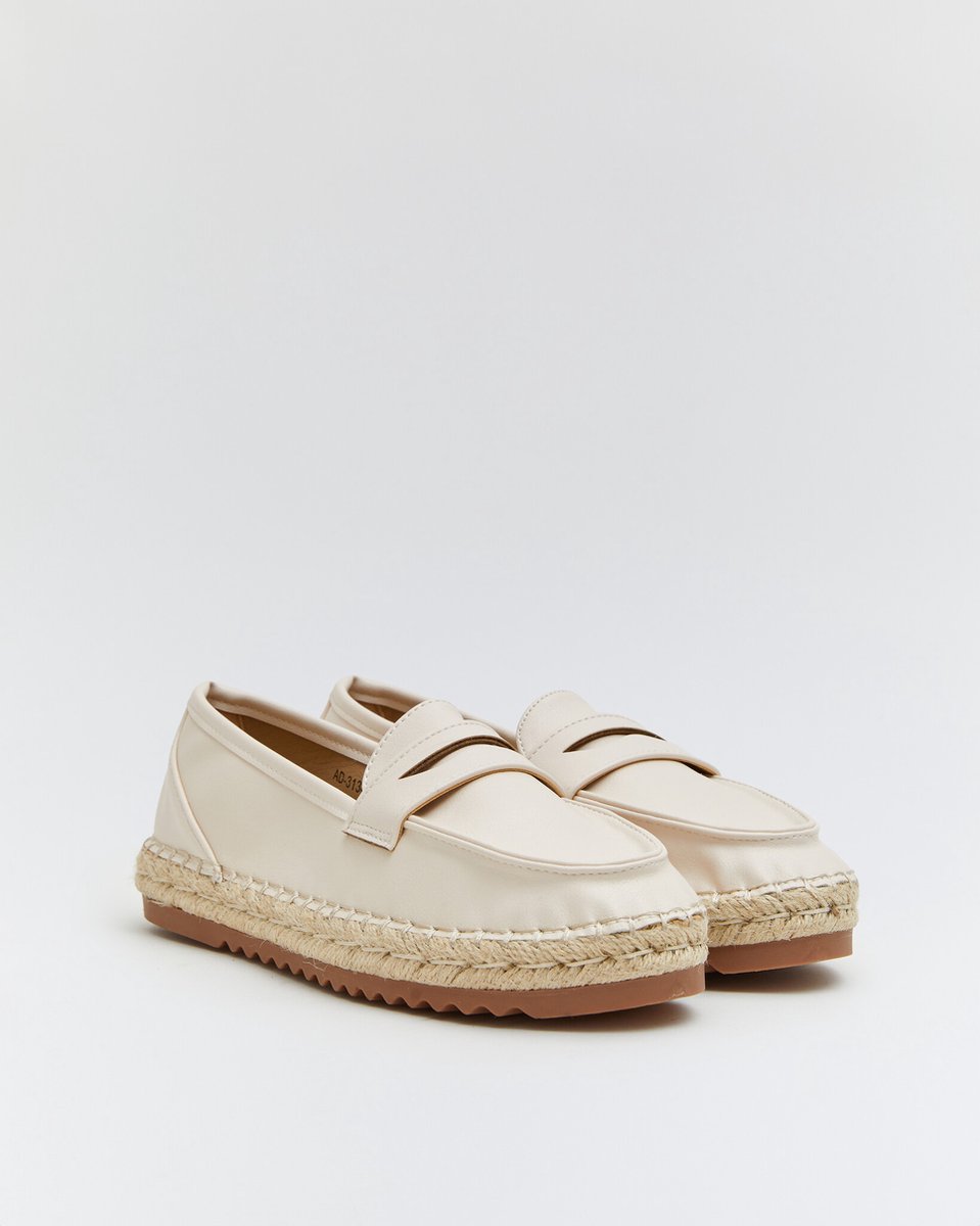Buonarotti - Dames - Loafers - Mocassins - Espadrilles - schoenen - ecru - Imitatieleer