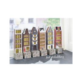 ZoeZo Design - 3 stuks - Typisch Hollands - Tweezijdig - verlicht - Vensterbankhuisje - spaar ze allemaal - inclusief adapter