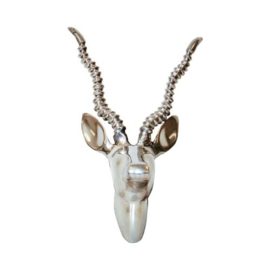 ZoeZo Design - set van 2 stuks - wanddecoratie - zilver - metaal - 30 x 20 x 15 cm