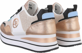 Sneakers - glitter champagne - lage sneaker