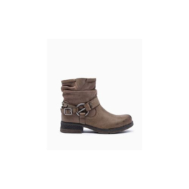 ZoeZo Design - korte laarzen - cowboylaarzen - enkellaarzen - bikerboots - nieuwe collectie - bruin - hakhoogte 3 cm - met rits