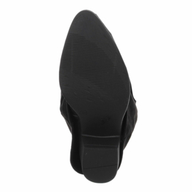 lange laarzen - afzaklaarzen - kaplaarzen - zwart - hakhoogte 4 cm - instapmodel
