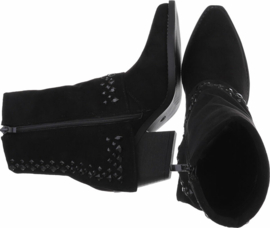 Kaplaarzen - korte laarzen - enkellaarzen - zwart - met studs in zwart - cowboylaarzen