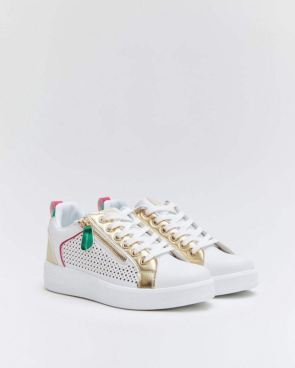 Buonarotti - Dames - Sneakers - wit - imitatieleder