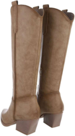Cowboylaarzen - lange laarzen - PU leder - bruin - jusedlook