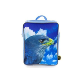 Kunstboer rugzak, rugtas Havik, roofvogel blauw, jongenstas