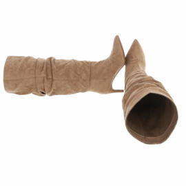 kitten heels - afzaklaarzen - beige - suedine - in 3 kleuren verkrijgbaar