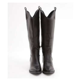 ZoeZo Design - laarzen - cowboylaarzen - zwart - hakhoogte 7 cm - ecoleder