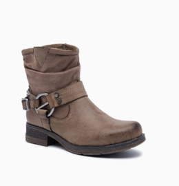 ZoeZo Design - korte laarzen - cowboylaarzen - enkellaarzen - bikerboots - nieuwe collectie - bruin - hakhoogte 3 cm - met rits