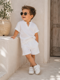 Jongens Zomerset Wit | 2-delig Shirt & Short