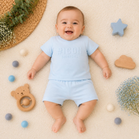 Lichtblauwe Baby Jongens Zomerset – ICON Original 2 Delige Set